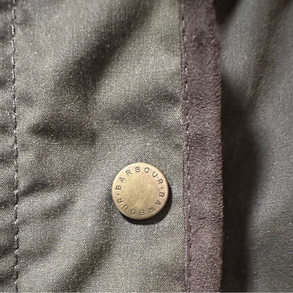 Barbour Olive Utility Jacket with Hood - Picture 4 of 11